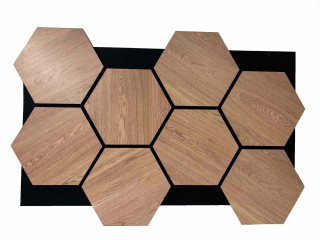 Akustický panel Hexagon LAN-601 872x579x10mm Bříza