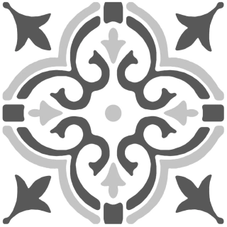 Vinylový samolepící čtverec Stencil Motif grey 30,5x30,5cm
