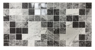 3D obkladový omyvatelný panel PVC Travertine Gray (957x482mm)