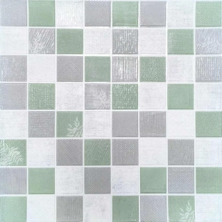 3D obklad pěnový Zelená kachlička (680x680mm) samolepící