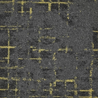 Belgotex kobercové čtverce Macro 95 šedo-žlutý