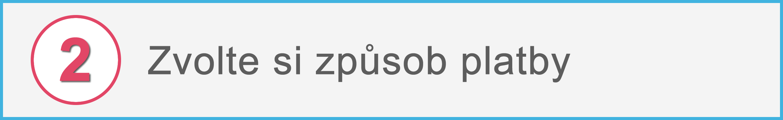 2 zvolte si způsob platby